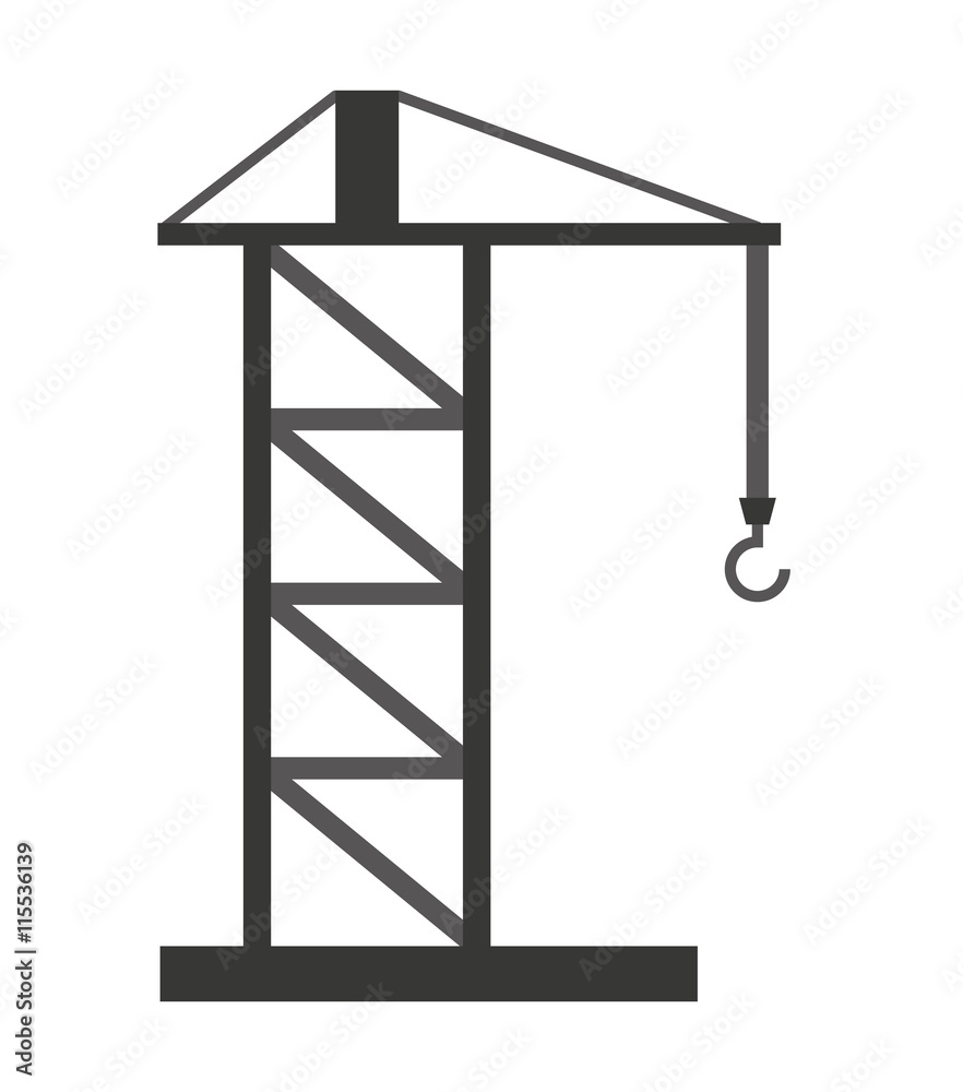 crane tower isolated icon design crane tower isolated icon design