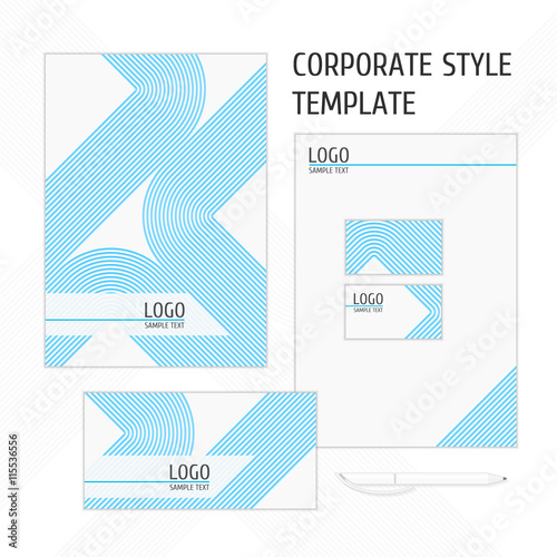 Vector corporate identity template line