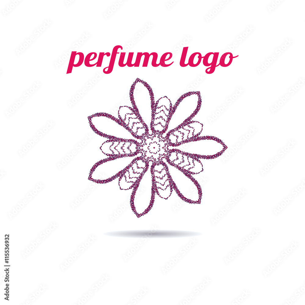 Woman's perfume logo. I. Use for perfume shop advertising, window signage, web sites, store emblem, icon. Vector design element.
