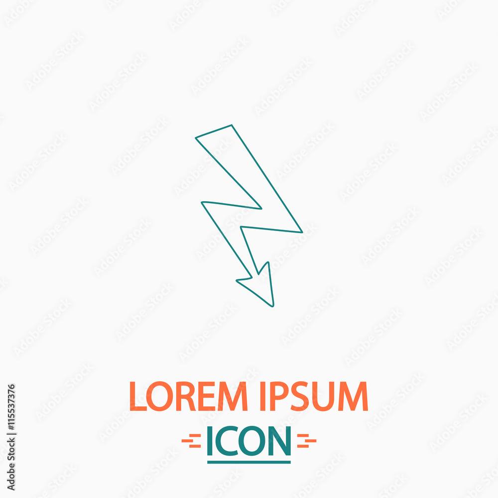 Lightning computer symbol Lightning computer symbol