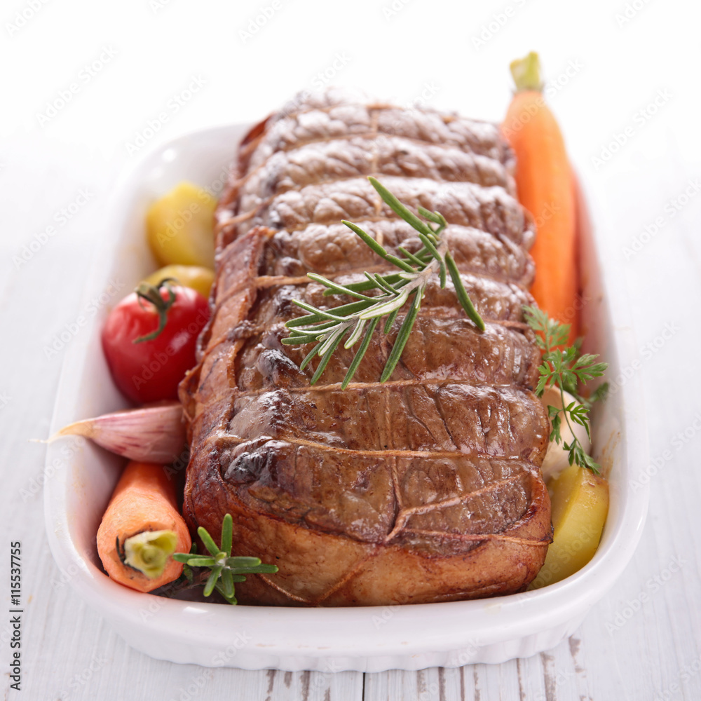 roast beef and carrot