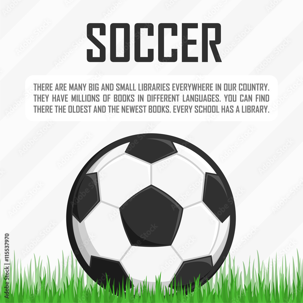 Obraz premium Soccer ball on the grass