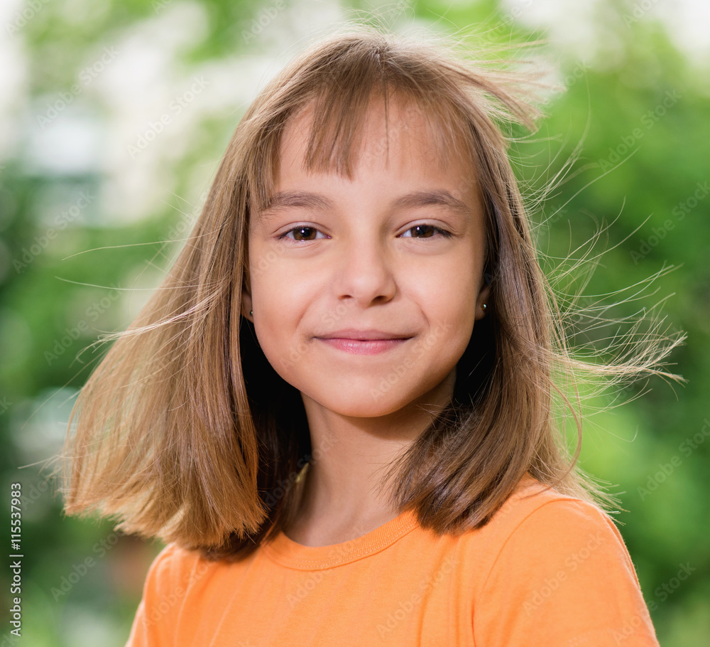 Portrait of smiling girl Portrait of smiling girl