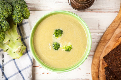 Bowl of broccoli soup