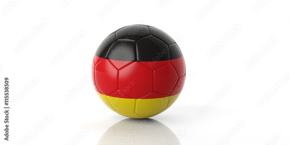 Germany soccer football ball. 3d illustration Germany soccer football ball. 3d illustration