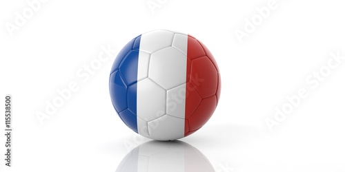 France soccer football ball. 3d illustration