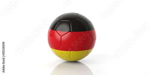 Germany soccer football ball. 3d illustration