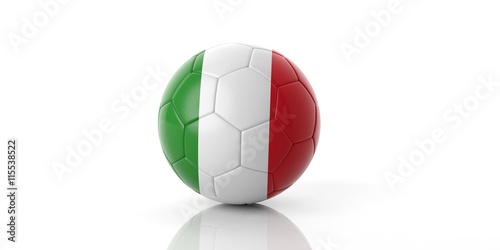 Italy soccer football ball. 3d illustration