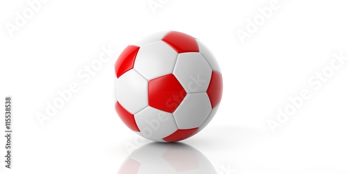 Soccer football ball on white background. 3d illustration