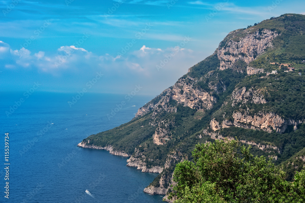 Rugged Amalfi Coastline in Italy