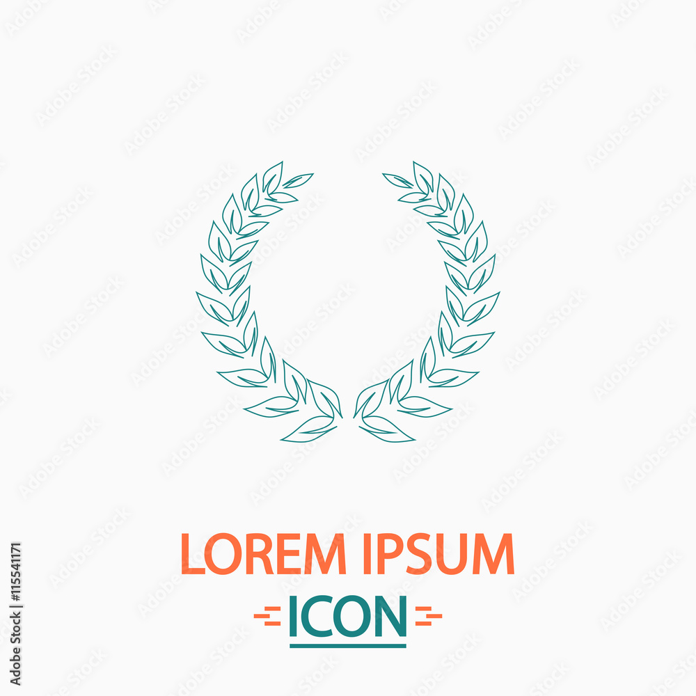 winner wreath computer symbol