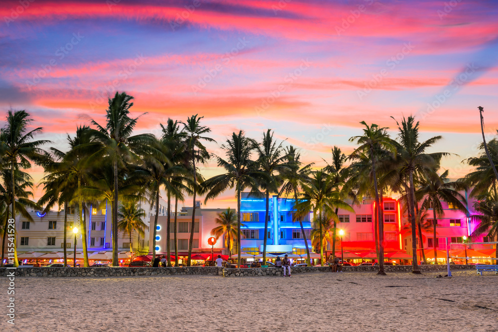 Naklejka premium Miami Beach na Florydzie