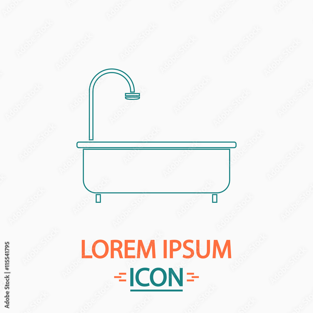 Bathtub computer symbol Bathtub computer symbol