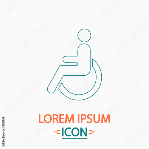 Disabled computer symbol