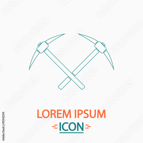 icebreaker Flat thin line icon on white background. Vector pictogram