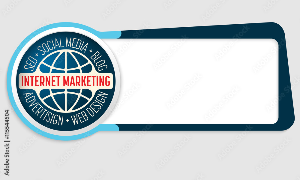 Vector abstract box for your text and the words internet marketi Vector abstract box for your text and the words internet marketi