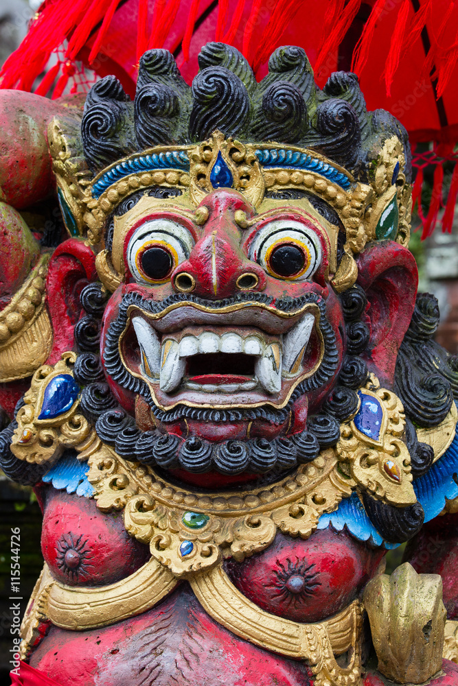 Fototapeta premium Balinese God statue in Central Bali temple. Indonesia