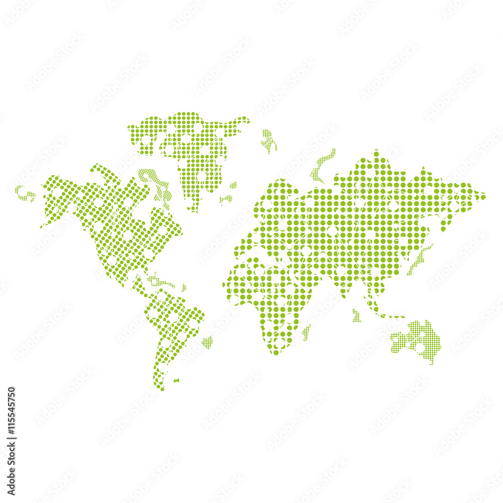 Obraz premium flat design world map icon vector illustration