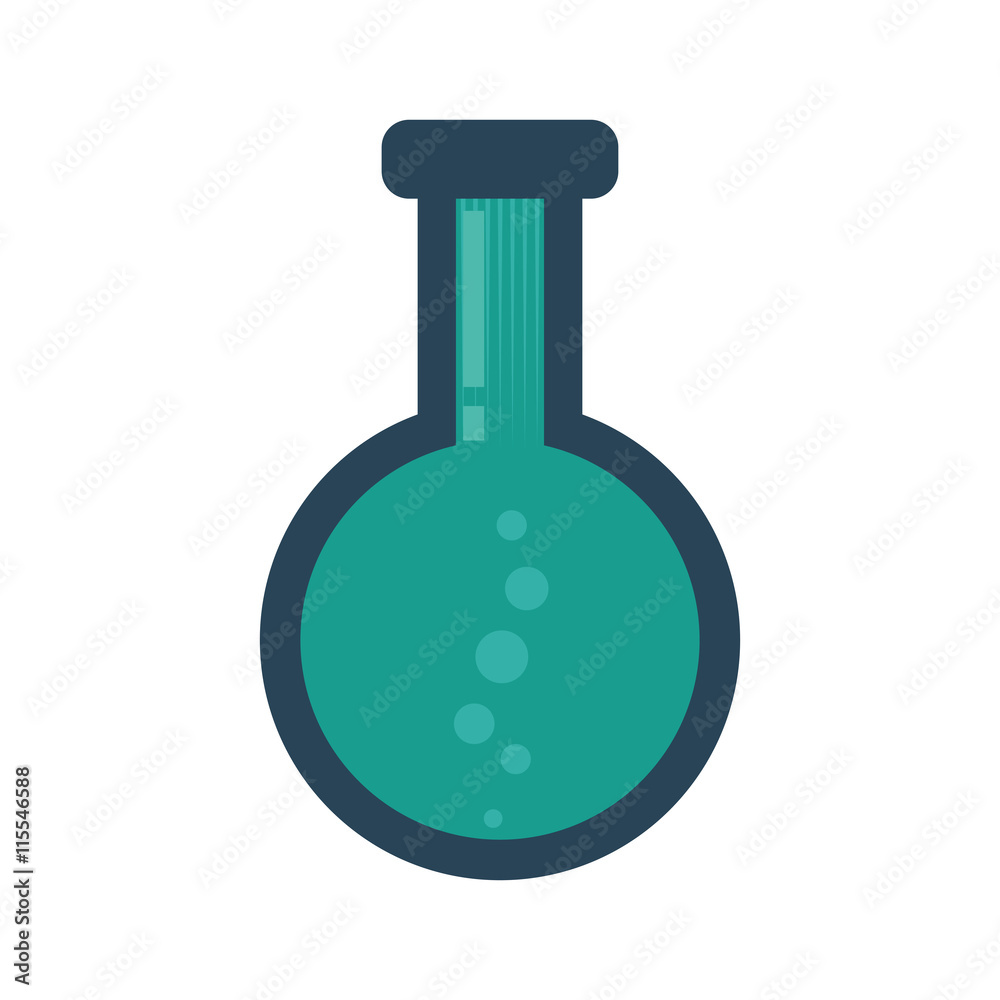 Science and chemistry concept represented by flask icon. Isolated and flat illustration Science and chemistry concept represented by flask icon. Isolated and flat illustration