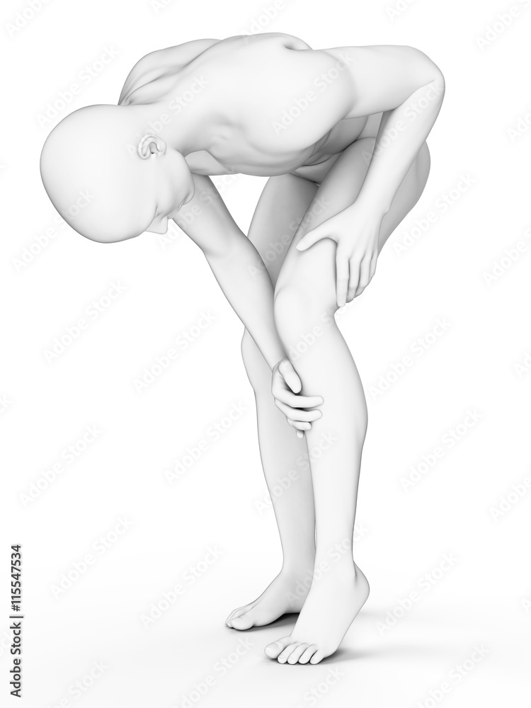3d rendered illustration of a painful knee 3d rendered illustration of a painful knee