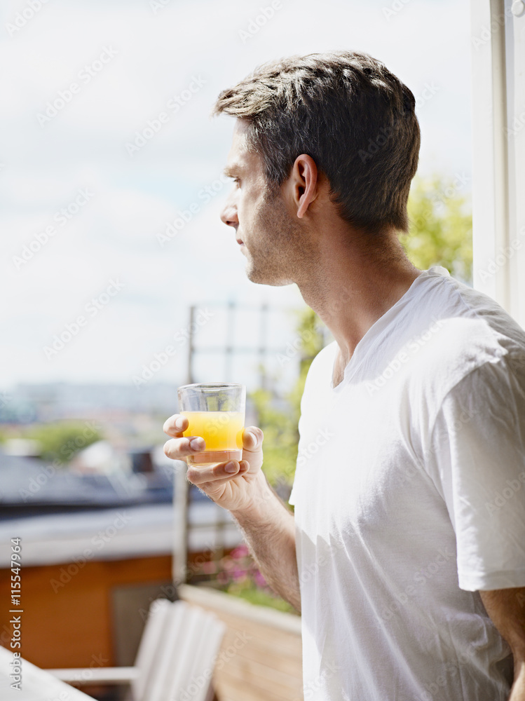 Man with orange juice Man with orange juice