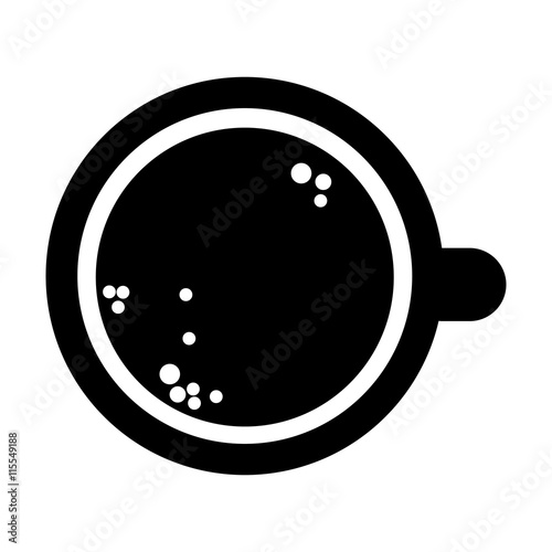 flat design coffee cup topview icon vector illustration photo