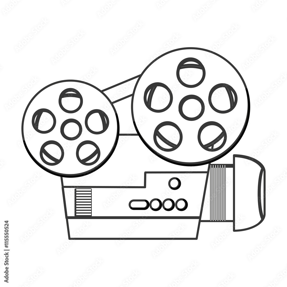 flat design classic film projector icon vector illustration flat design classic film projector icon vector illustration