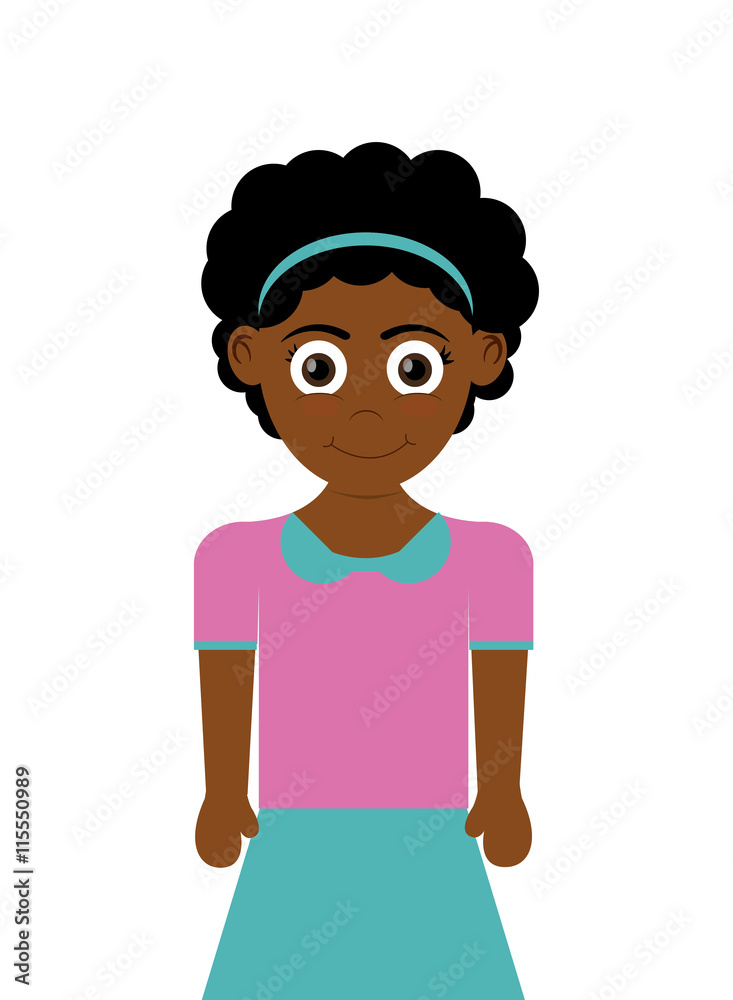 flat design happy girl icon vector illustration flat design happy girl icon vector illustration