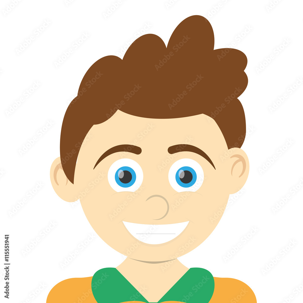 flat design happy boy icon vector illustration flat design happy boy icon vector illustration