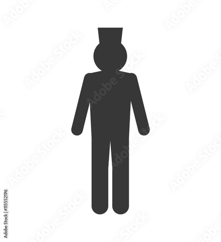 Hotel service concept represented by bellboy icon. Isolated and flat illustration 