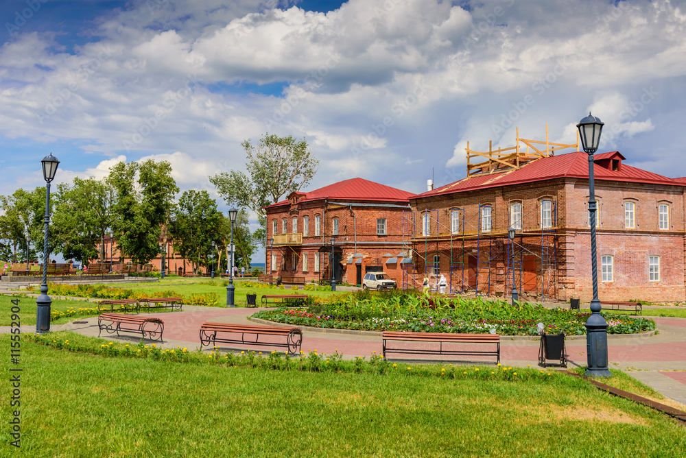 Main town square of Sviyazhsk island, Russia. Main town square of Sviyazhsk island, Russia.