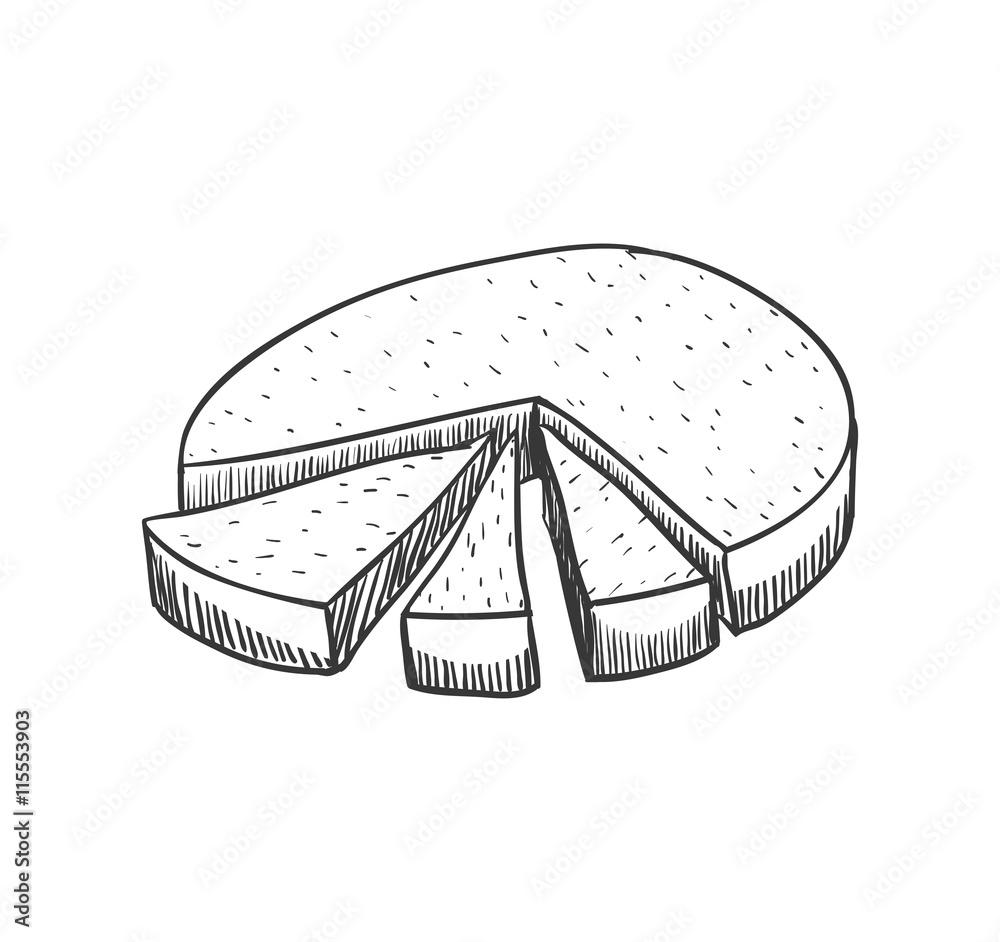 Infographic concept represented by cake icon. Isolated and sketch illustration Infographic concept represented by cake icon. Isolated and sketch illustration