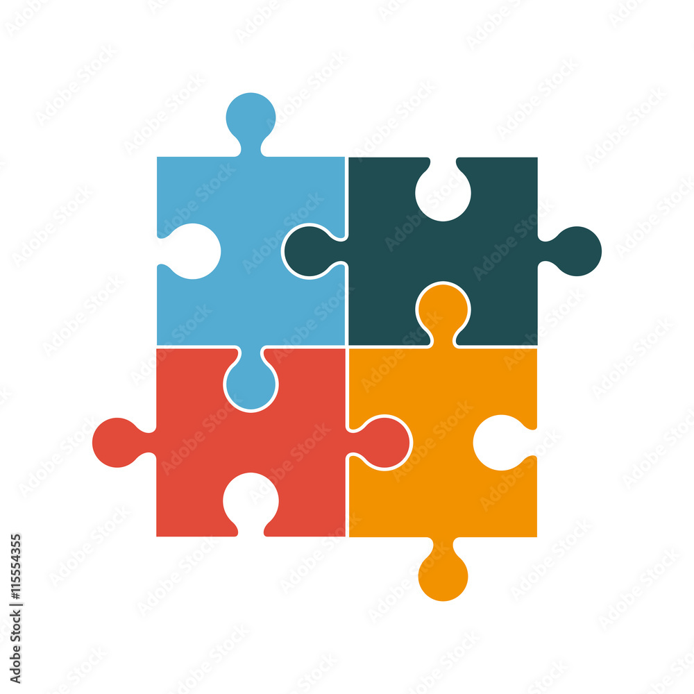 flat design square in for puzzle pieces icon vector illustration flat design square in for puzzle pieces icon vector illustration