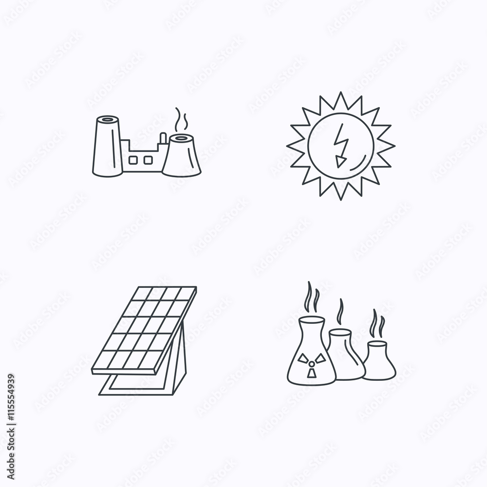 Solar collector energy, factory and industries.