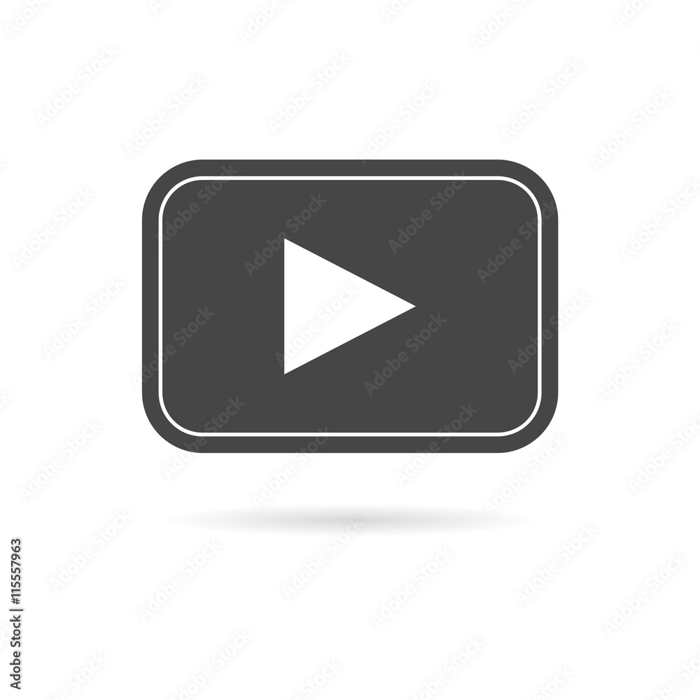 Video play icon, One of set web icons Video play icon, One of set web icons