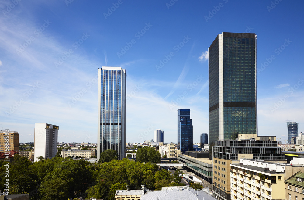 Old style skyscrapers at Warsaw, Poland