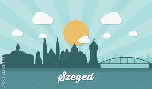 Fotografie Szeged skyline