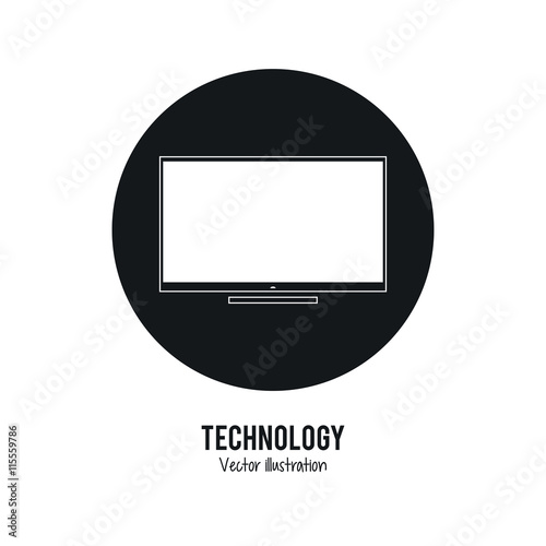 Internet of things concept represented by tv icon. Isolated and flat illustration.
