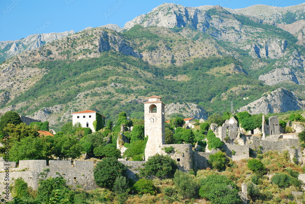 Ruins of ancient town Bar in Montenegro