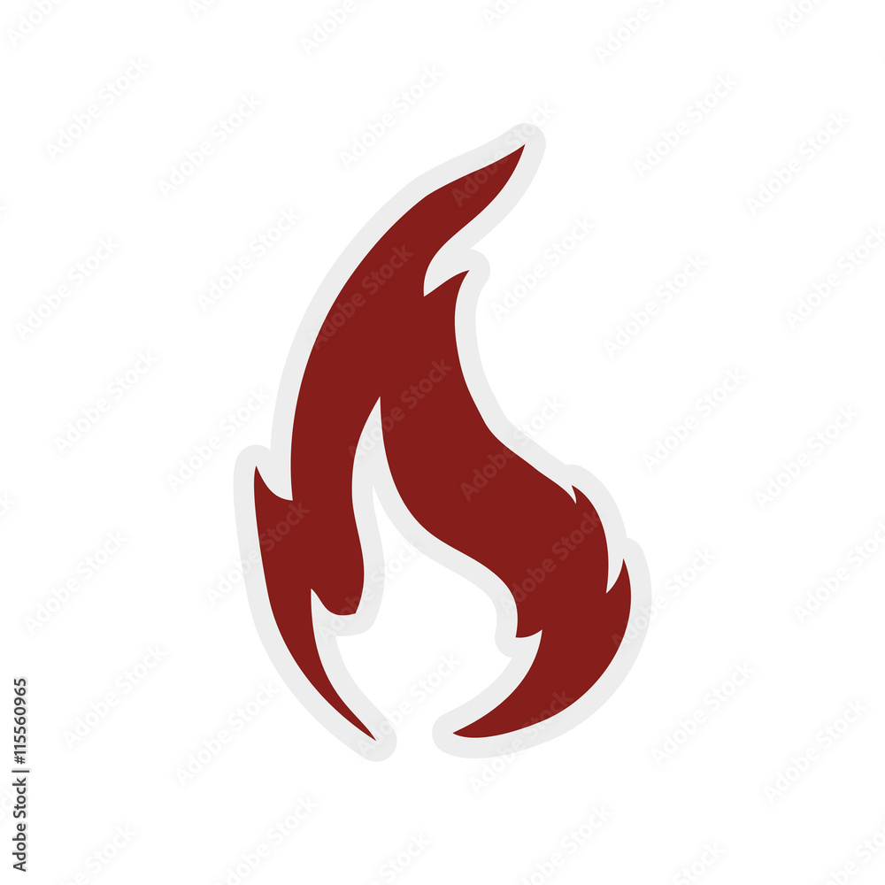 Fire concept represented by flame icon. Isolated and flat illustration Fire concept represented by flame icon. Isolated and flat illustration