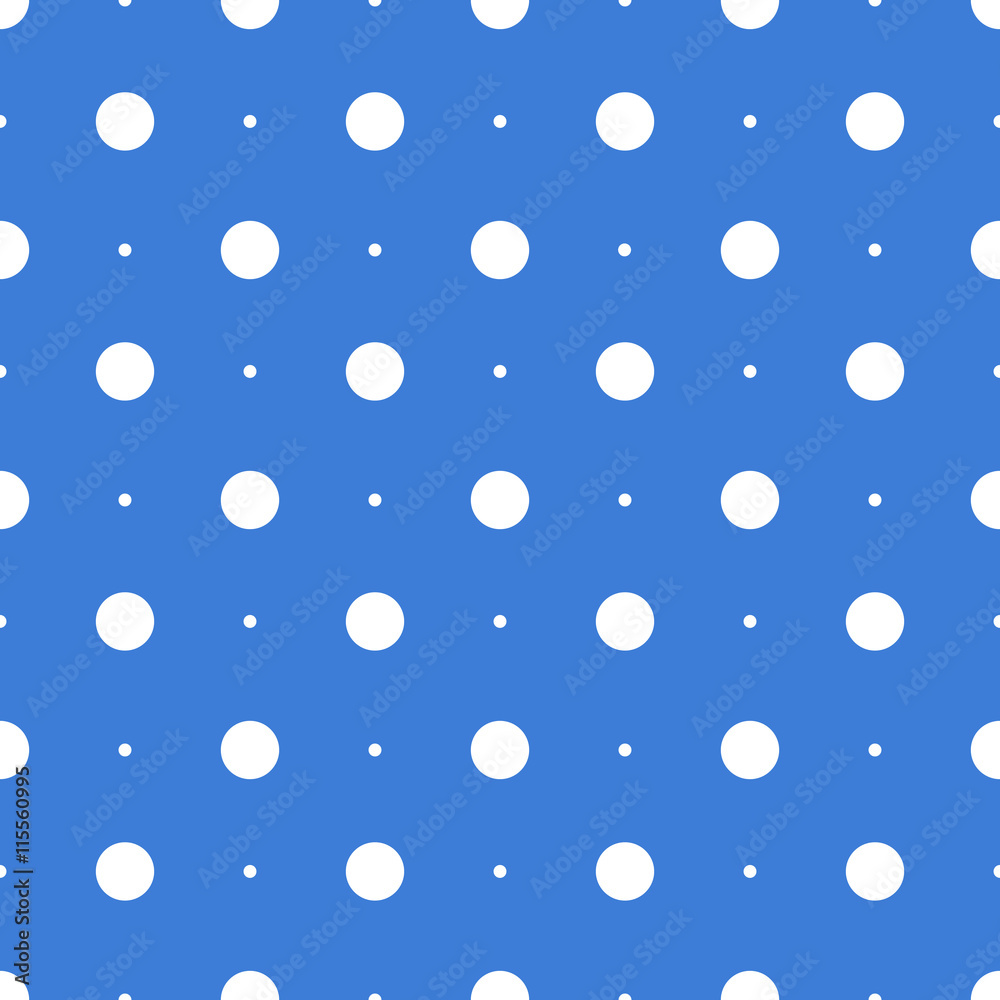 Seamless dots pattern. Vector seamless on blue background Seamless dots pattern. Vector seamless on blue background