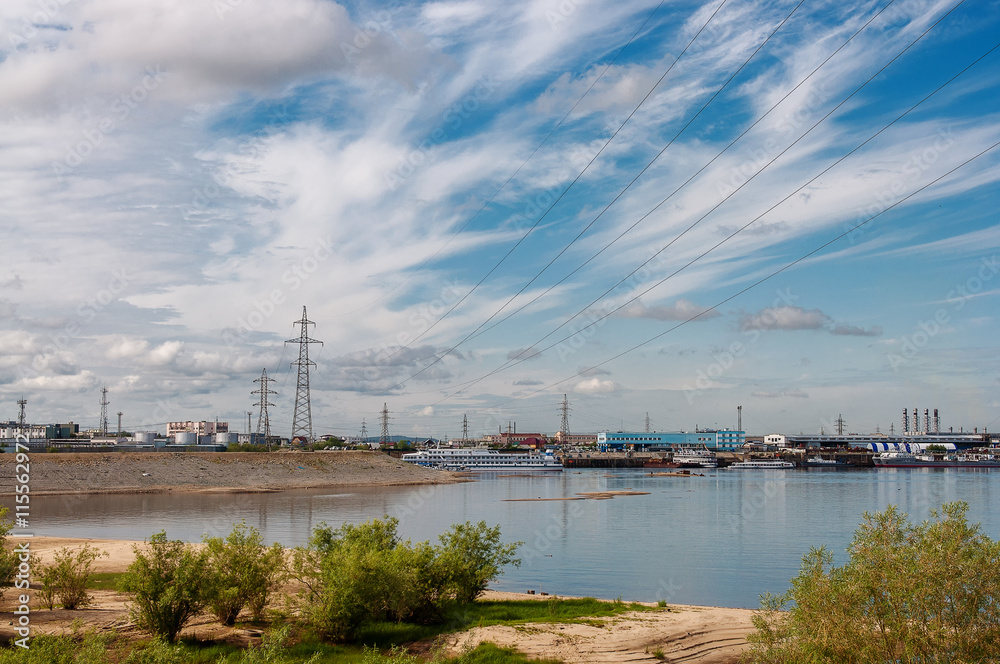 River harbour of Yakutsk