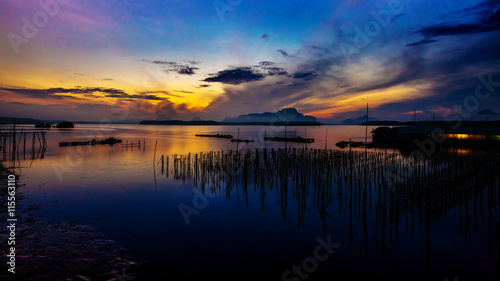 The Oyster Farms at Fisherman village at Samchong-tai, Phang Nga, Thailand