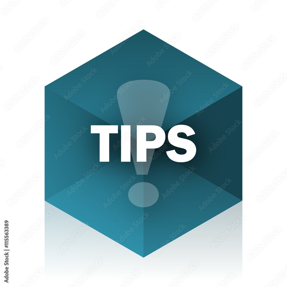 tips blue cube icon, modern design web element tips blue cube icon, modern design web element