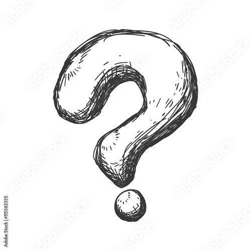 Doubt concept represented by Question mark icon. Isolated and flat illustration 