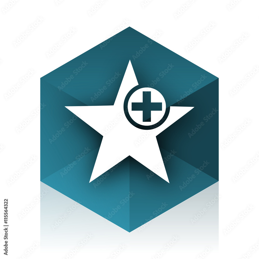star blue cube icon, modern design web element star blue cube icon, modern design web element