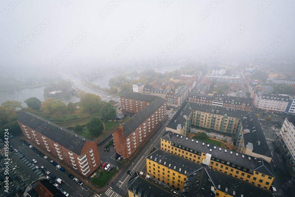 Foggy view from the tower of the Church of Our Saviour, in Chris