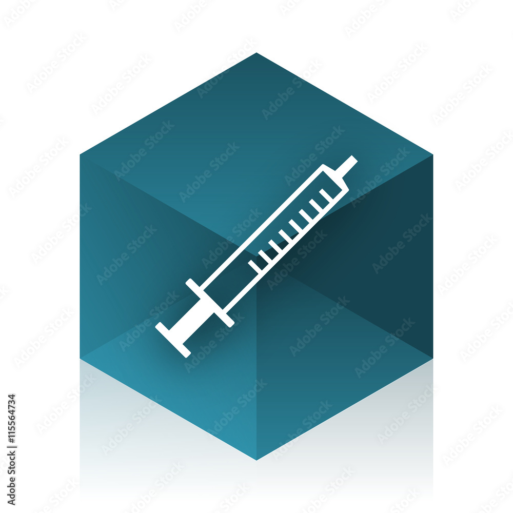 medicine blue cube icon, modern design web element medicine blue cube icon, modern design web element