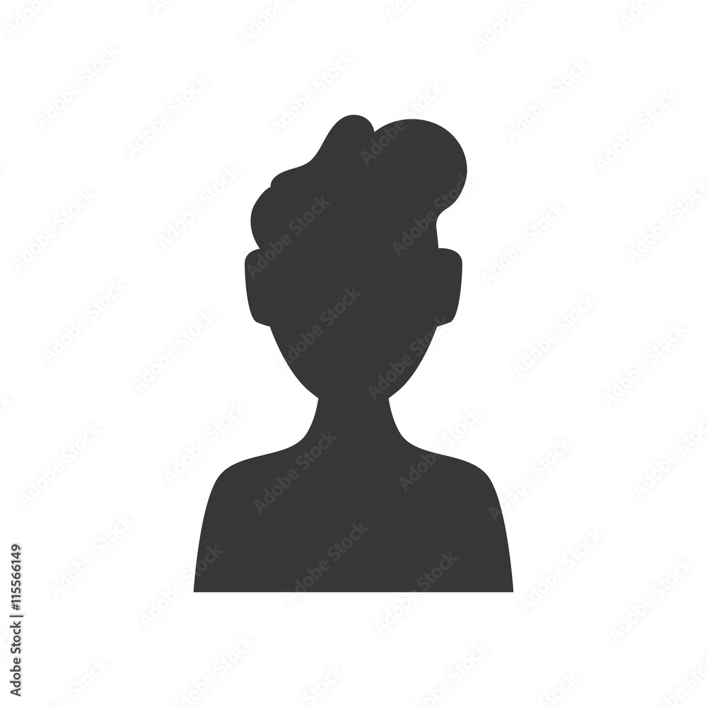 Avatar concept represented by Man silhouette icon. Isolated and flat illustration Avatar concept represented by Man silhouette icon. Isolated and flat illustration