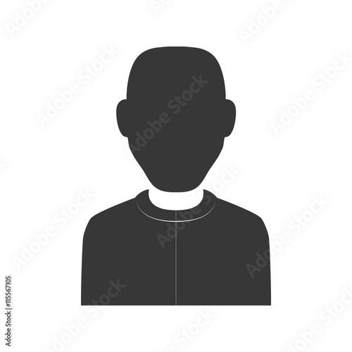 Avatar concept represented by Man silhouette icon. Isolated and flat illustration 